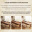 Bureau moderne minimaliste en pin massif avec finition noyer, protection antichute et tiroirs-10666320