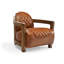 Chaise avec accoudoirs en bois massif Ethan