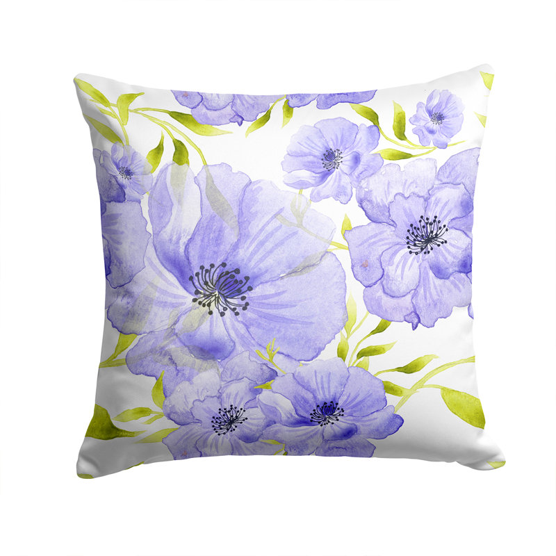  Coussin décoratif fleurs d'extérieur, 14 po x 14 po