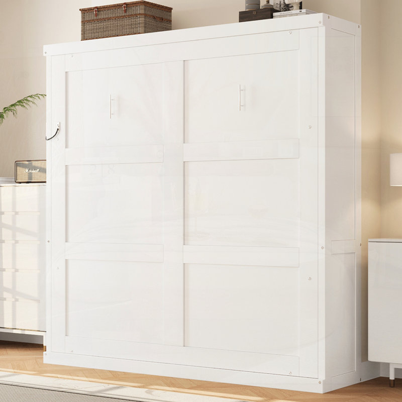Lit escamotable, peut être plié dans une armoire, Full, White