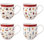 Villeroy & Boch Toy's Delight Anniversary Christmas Collection Mug Set of 4, 1 Each of Santa, Nutcracker, Locomotive and Rocking Horse, Premium Porcelain, 4-piece Assorted Set, Large, 13 oz Capacity
