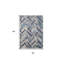 Tapis bleu foncé et gris tissé à la machine 5 pi x 8 pi