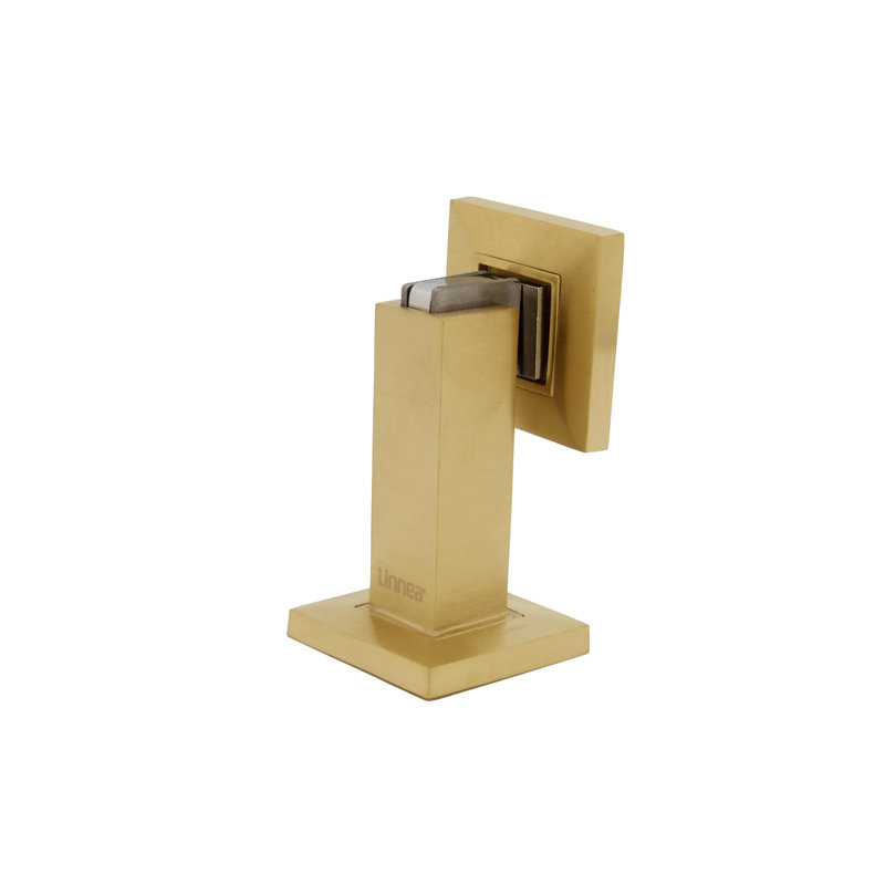 Butoir de porte magnétique en acier inoxydable, Laiton satiné
