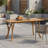 Outdoor 59 Inch Rectangular Solid Wood Table Dining Table,Teak Finish
