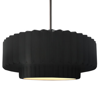 Luminaire suspendu tambour 1 lumière Gela
