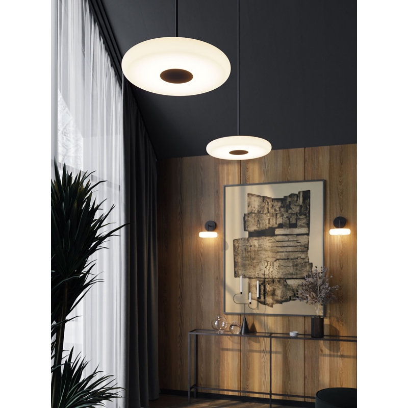 June 18'' LED Pendant - 30W - Black, Black