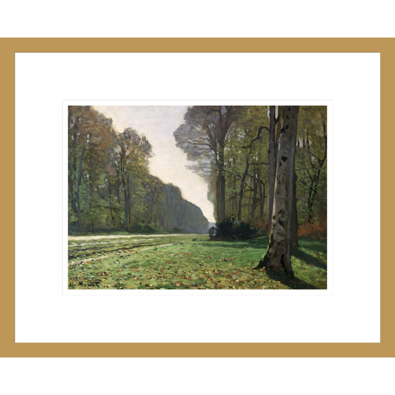 The Road to Bas-Breau Fontainebleau (Le Pave de Chailly) par Claude Monet, impression giclée encadrée