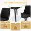 Ensemble de 2 chaises de salle à manger modernes en similicuir avec coussins épais et pieds en métal, chaises d'appoint en faux cuir sans accoudoirs pour la cuisine-1938848797