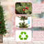 Arbre de Noël illuminé 4 pi avec base scintillante, 100 lumières DEL multicolores, baies rouges, pommes de pin et branches en PE / PVC, arbre de Noël
