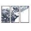 «Black and White» Silver Abstract I - ensemble de 3 impressions sur toile-1093283474-1093283475