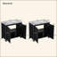 Ensemble de meuble-lavabo 72 po avec lavabos doubles (séparés), lavabos doubles en céramique, portes à fermeture en douceur et tablette réglable - Armoire de rangement espresso rétro pour une organisation élégante de la salle de bain
