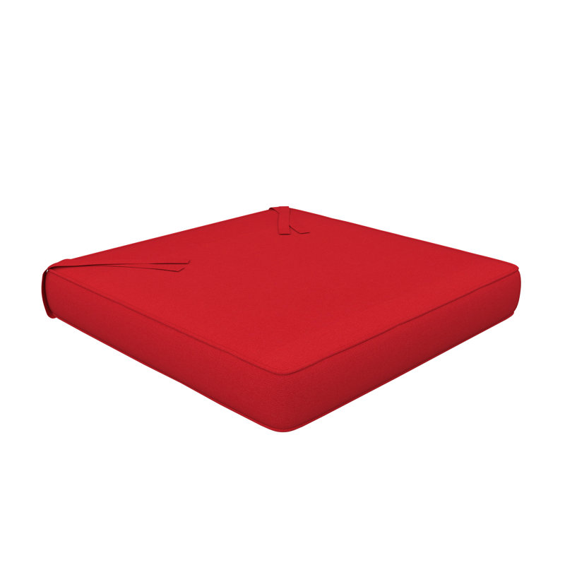 Sunbrella Indoor/Outdoor Dining Chair Cushion, 16" W x 16" D, Sunbrella® Jockey Red