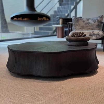 Italian minimalist flower-patterned coffee table