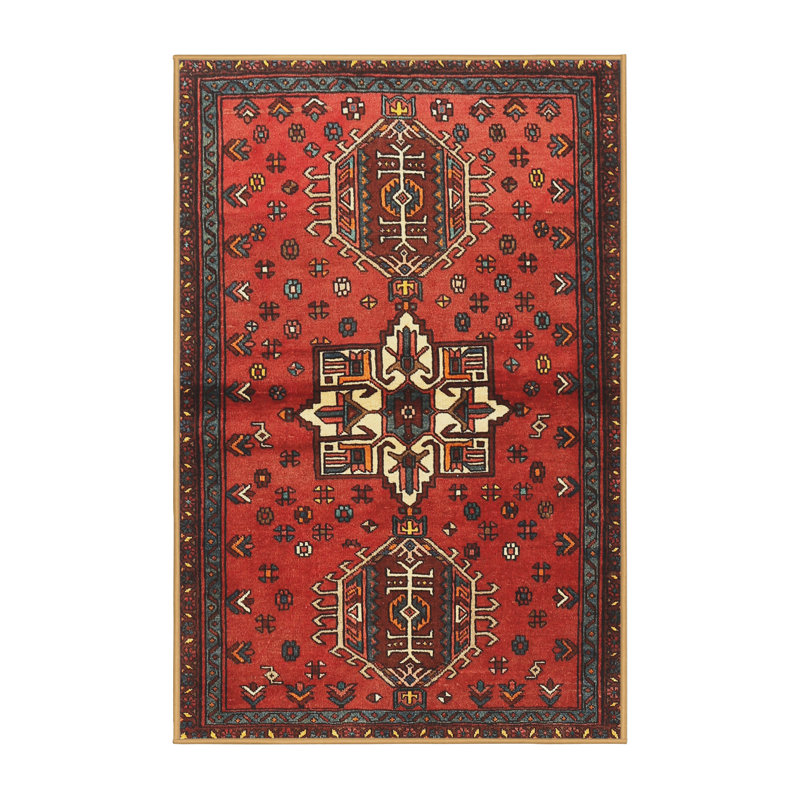 Tapis rouge à motif sud-ouest, Rectangle 5 pi x 7 pi