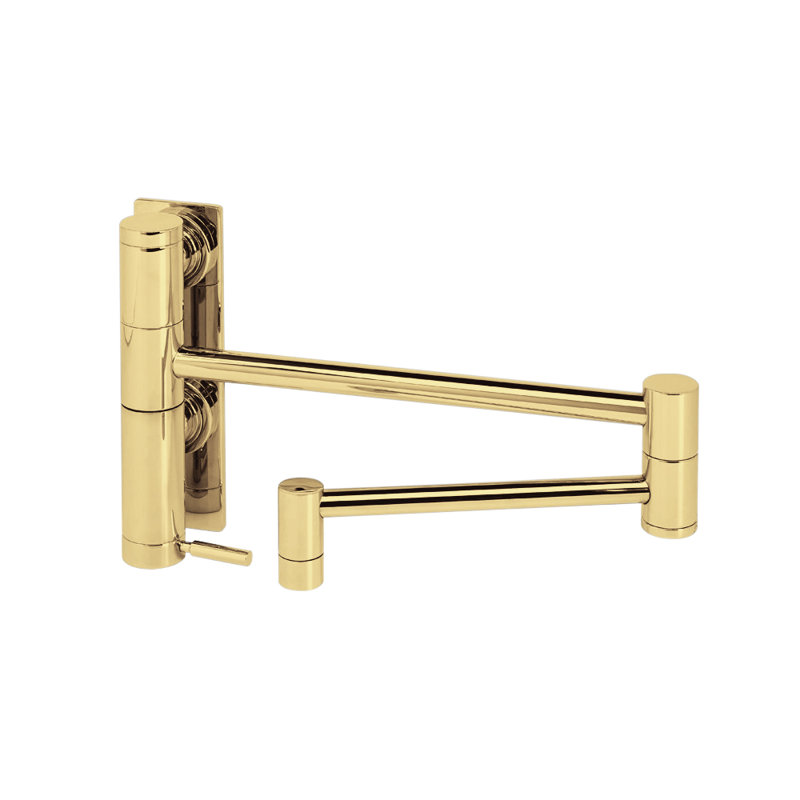 Contemporary Wall Mounted Potfiller, Satin Brass