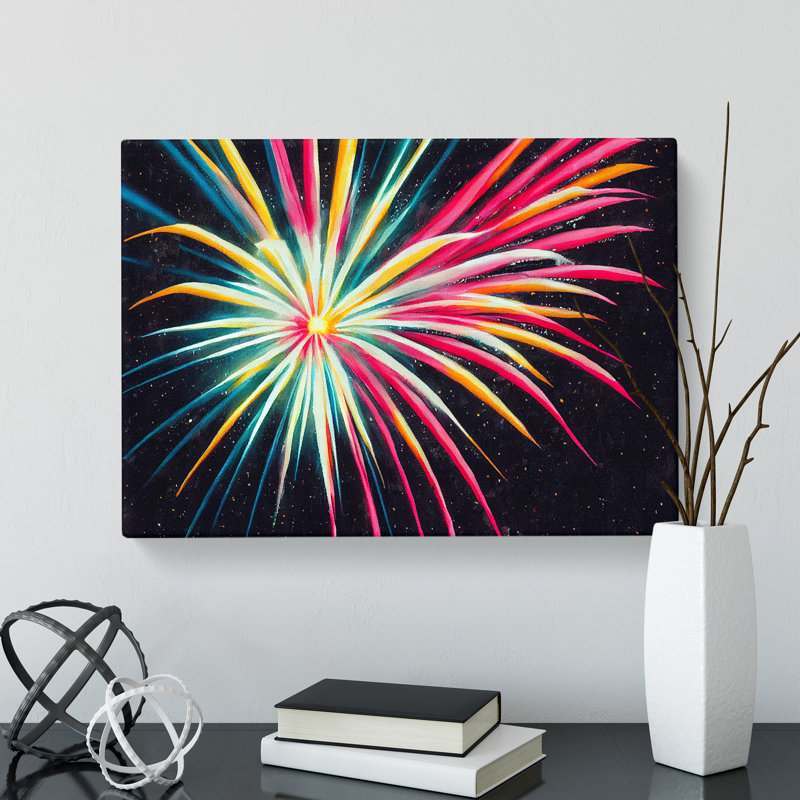 Statuesque Fireworks - Wrapped Canvas