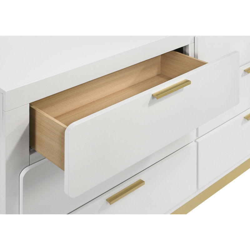 Commode 6 tiroirs avec miroir Napa