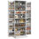 Armoire de cuisine, armoire de rangement autoportante avec portes et tablettes