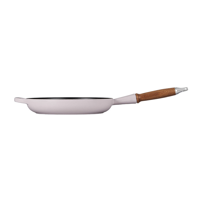 Le Creuset Enameled Cast Iron Alpine Wood Handle Fry Pan, 2.25Qt. - Flame, Shallot
