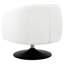 Fauteuil d'appoint beige avec capitonnage à canaux pour une touche élégante de style contemporain pivotant à 360 degrés - doux et confortable