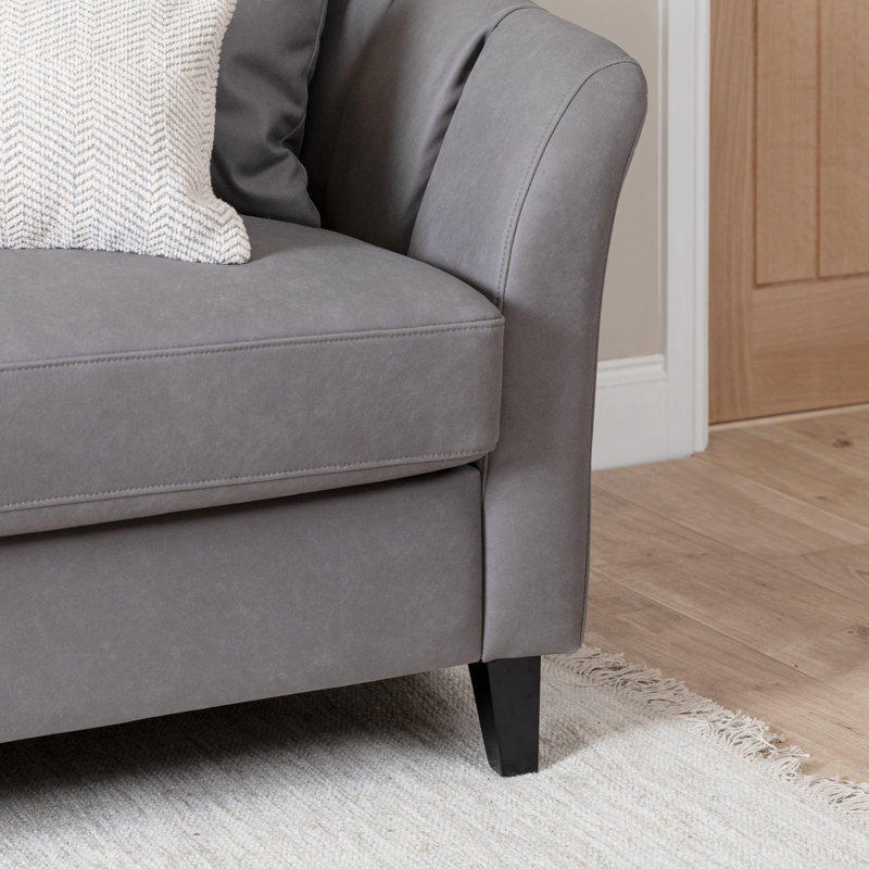 Sligo 4 Seater Velvet Sofa, Steel Grey Velvet