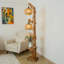 Lampe sur pied en bois flotté fabriquée à la main, lumière sur pied moderne organique de 140 cm, décoration rustique en bois