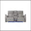 Causeuse inclinable de style moderne Fortuner en bois avec fonction de massage incluse - gris