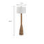 Lampe sur pied avec abat-jour tambour en tissu Aysa