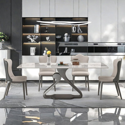 Italian style simple rectangular dining table sets