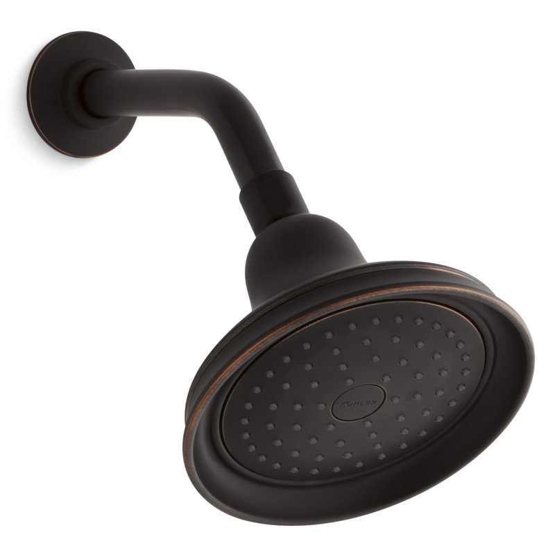 Tête de douche à fonction simple 2,5 GPM avec jet d'induction d'air Katalyst Bancroft, Bronze huilé