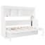 Lit escamotable simple avec bureau et tablettes de rangement, lit mural peu encombrant, blanc-688826888