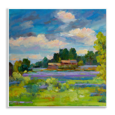 Stupell Industries Lavender Countryside Landscape Wall Plaque Art by Alexi Fine