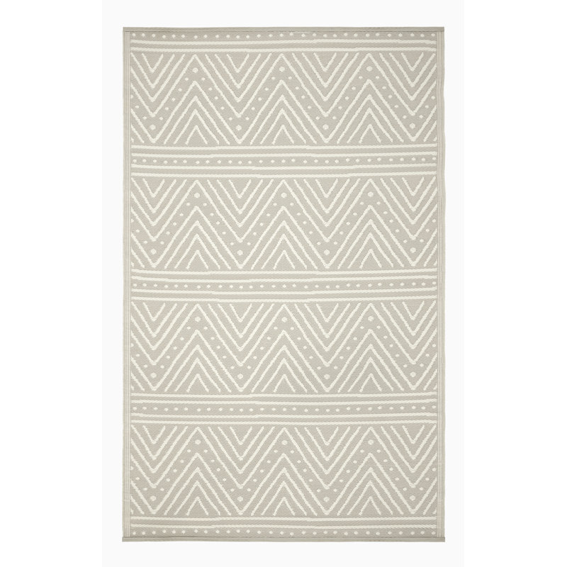 Outdoor Rug Plastic Straw Rug Waterproof Patio Johaan, Rectangle 5' x 8', Patan - Beige