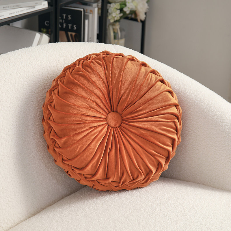 Drusilla Circular Throw Cushion, 45cm x 45cm, Orange