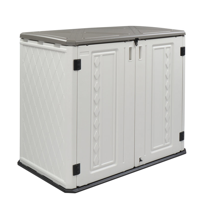 Outdoor Garden 4 ft. W x 2 ft. D Plastic Horizontal Garage Shed