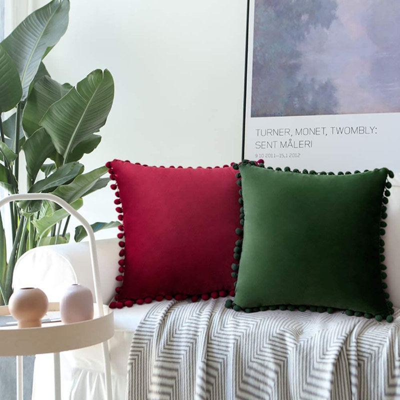 Housse de coussin carrée, Rouge
