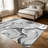 1PC Silver Metallic Wavy Fluid Abstract area rugs for Living Room, Soft and Comfortable, Suitable for all seasons, easy-to-maintain, machine washable Indoor floor mat, Under Table Farmhouse suitable for entryway, bedroom, dining room, home office,-708718285