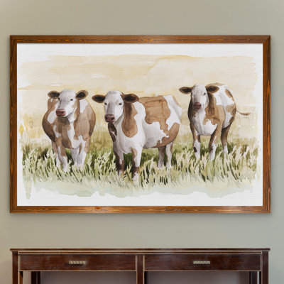 « Golden graze II »-reproduction de peinture encadrée