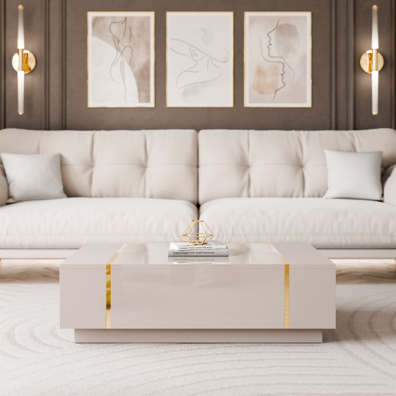 ONYX Coffee Table in Cashmere – High Gloss Finish