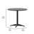 Johannette Round Aluminum Indoor-Outdoor Restaurant Dining Table Set with 4 Slat Back Chairs-93389843-93389844