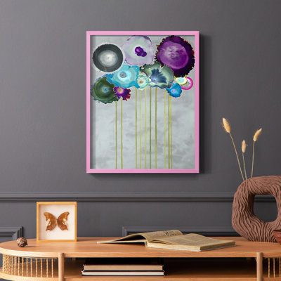 Silver Bouquet Framed Print - Solid Wood