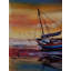 Joie du bateau - Magnifique paysage | Acrylique sur papier fait à la main | Par Prabhas Parappur