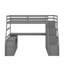 Lit mezzanine simple avec tiroirs, tablettes et bureau-789759793
