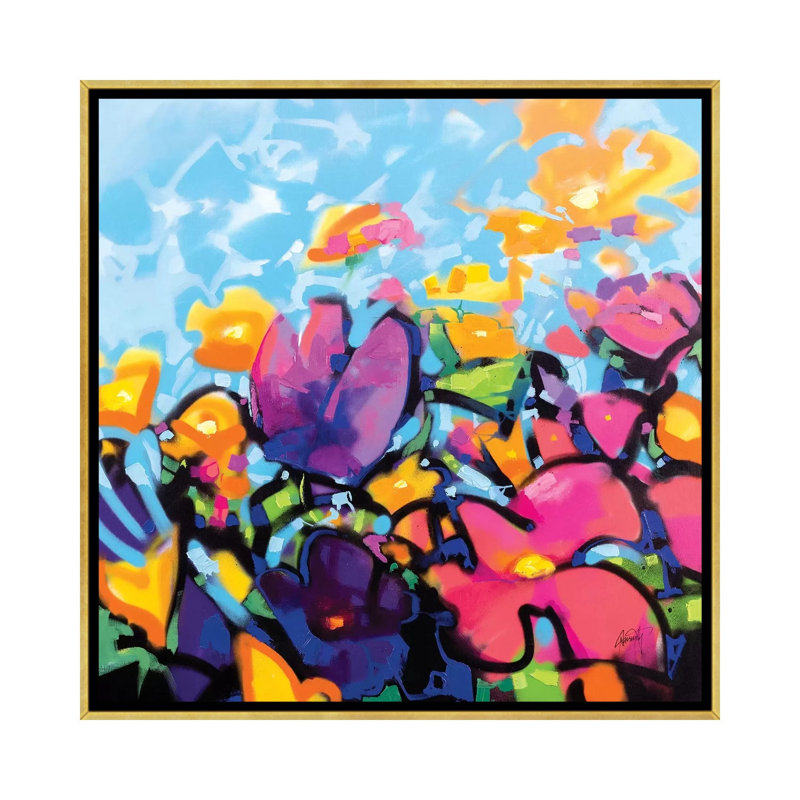 «Scattered Color I» par Scott Naismith - reproduction d'art, Gold Frame, Pas de tapis, 37" H x 37" W x1.5" D