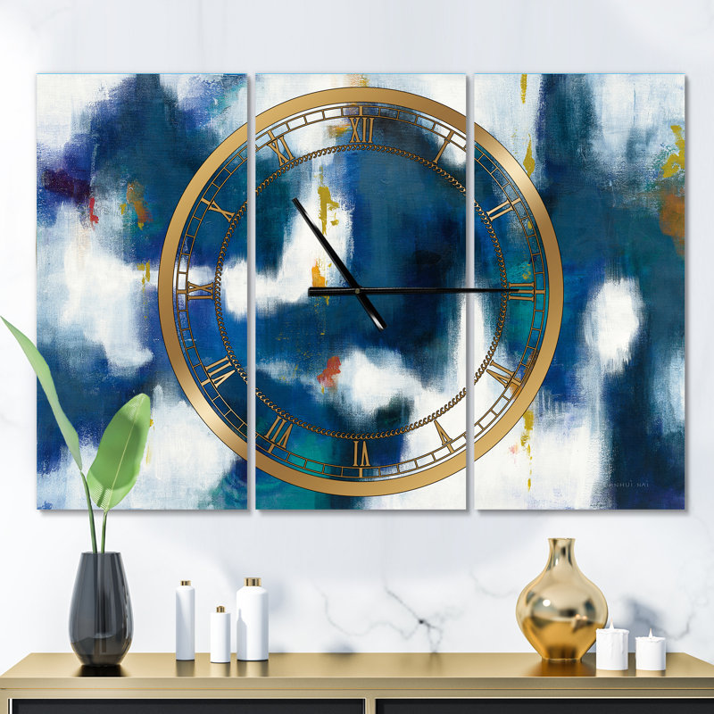 Blue Glam II - Modern Wall Clock