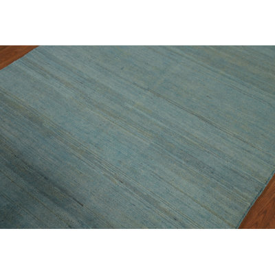 Striped Blue Modern Gabbeh Oriental Rug 4x6