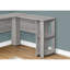 Bureau d'ordinateur, bureau personnel, coin, tablettes de rangement, L 48 po, forme en L, travail, ordinateur portable, stratifié gris, contemporain, moderne-2137342577