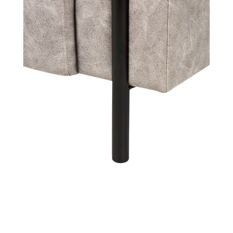 Danery Faux Leather Armchair, Grey