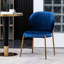 5 repas - Table ronde blanche avec 4 chaises en velours et bois d'hévéa, sièges confortables, décoration élégante en bois d'hévéa, revêtement moelleux, espace sophistiqué