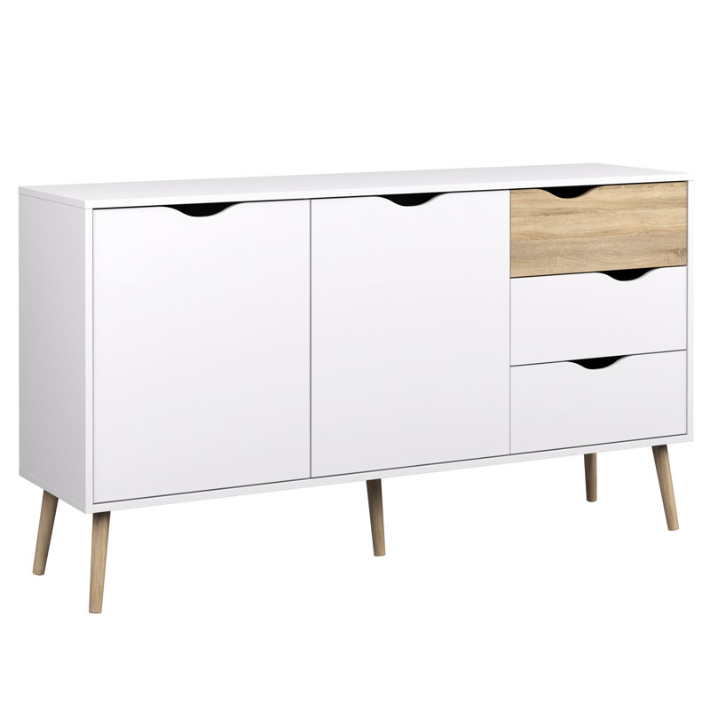 Wragby Sideboard, White/Brown